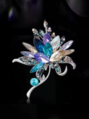 🍏50% OFF/3+...Multicolor Crystal Floral Brooch/Pendant